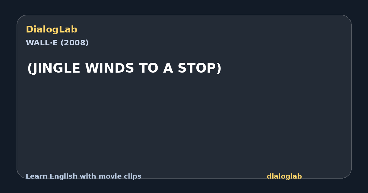 Share card for (JlNGLE WlNDS TO A STOP)