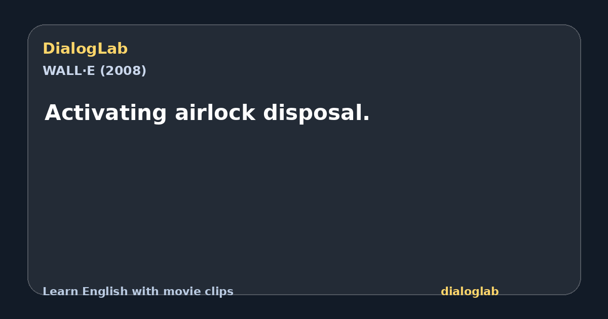 Share card for Activating airlock disposal.