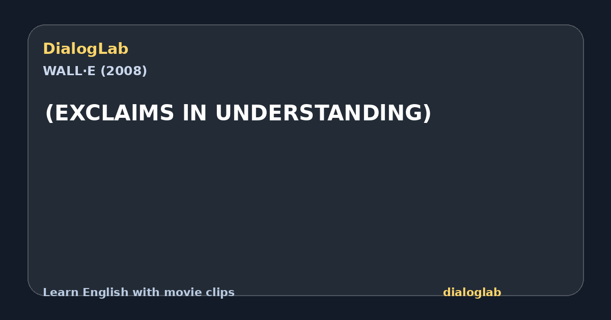 Share card for (EXCLAlMS lN UNDERSTANDlNG)