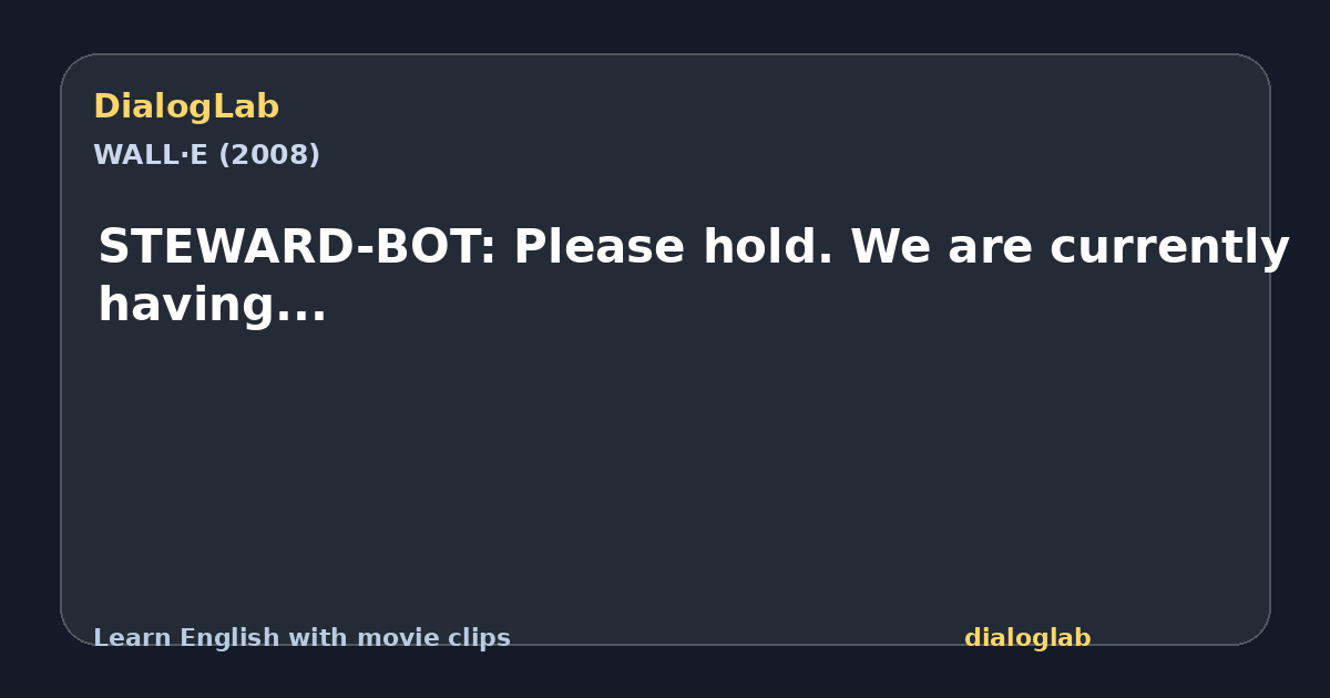 Share card for STEWARD-BOT: Please hold. We are currently having...