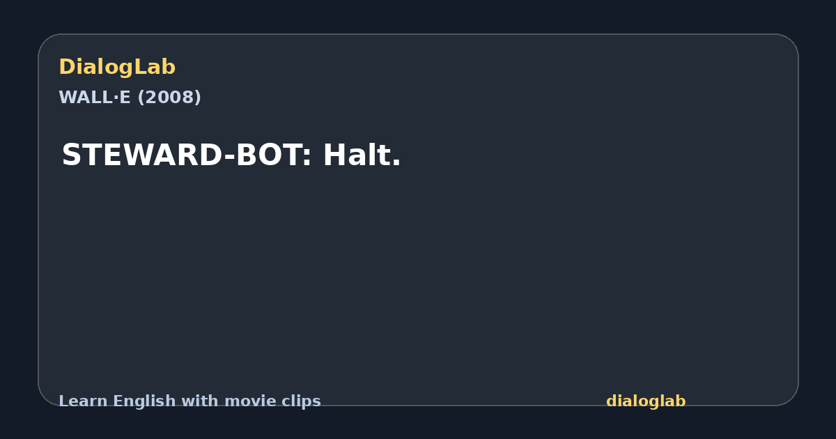 Share card for STEWARD-BOT: Halt.