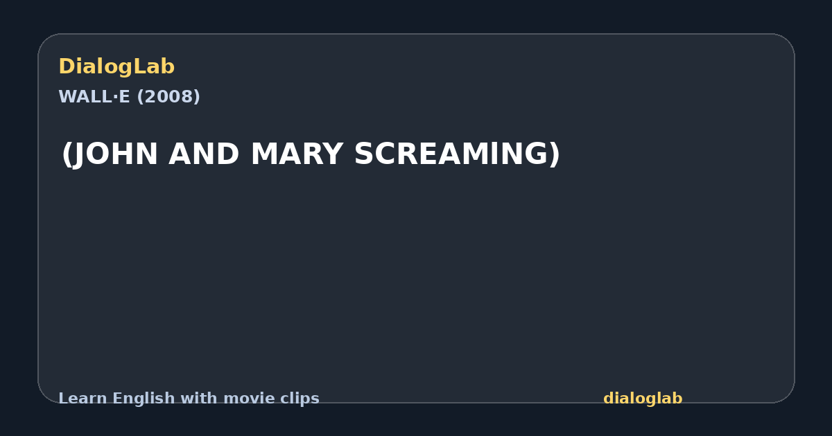 Share card for (JOHN AND MARY SCREAMlNG)