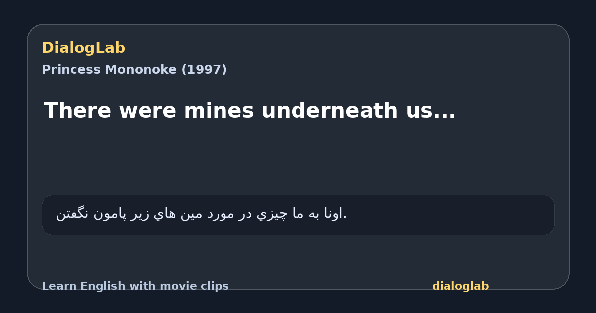 Share card for There were mines underneath us...