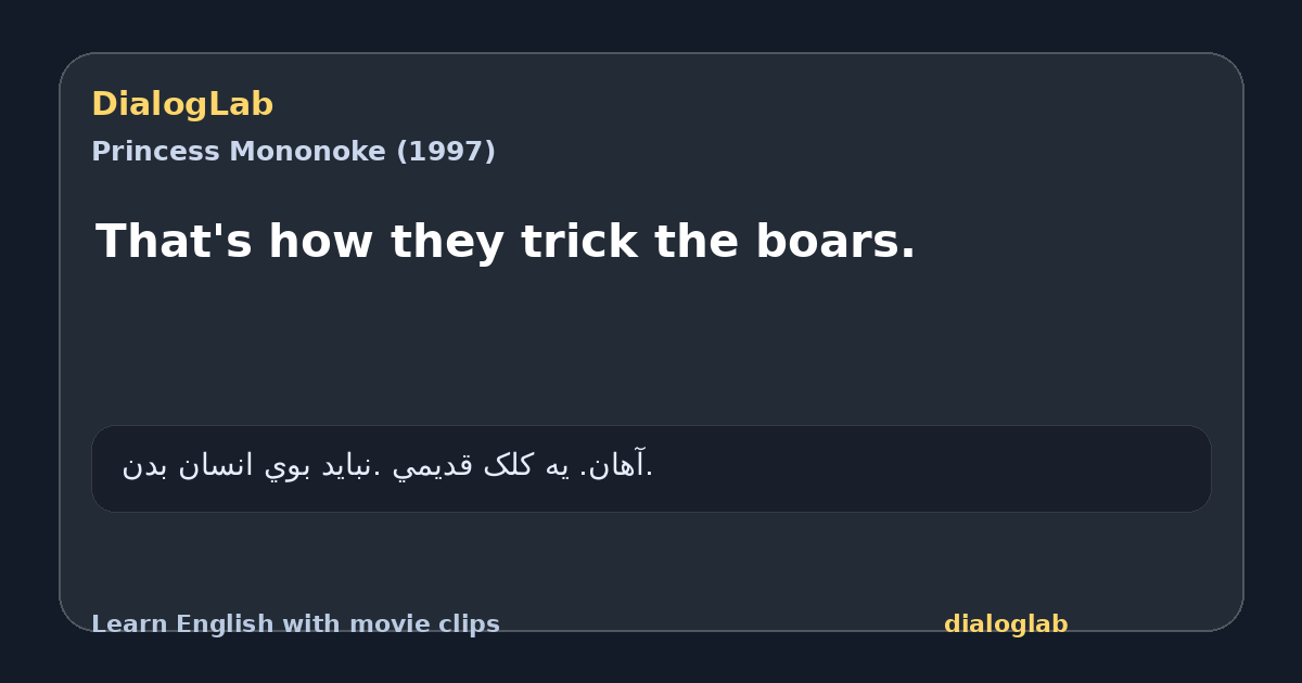 Share card for That's how they trick the boars.