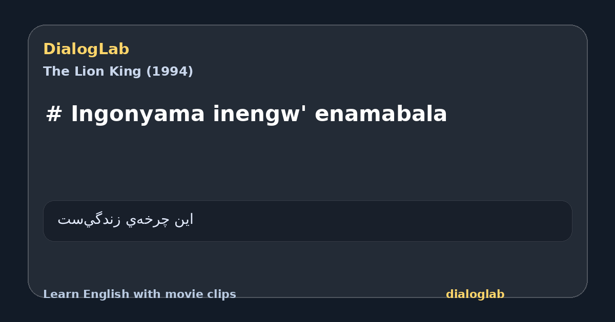 Share card for # Ingonyama inengw' enamabala