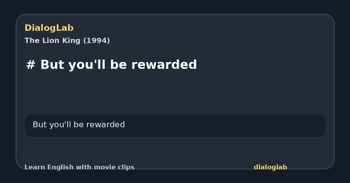 Share card for # But you'll be rewarded