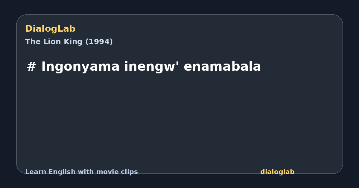 Share card for # Ingonyama inengw' enamabala