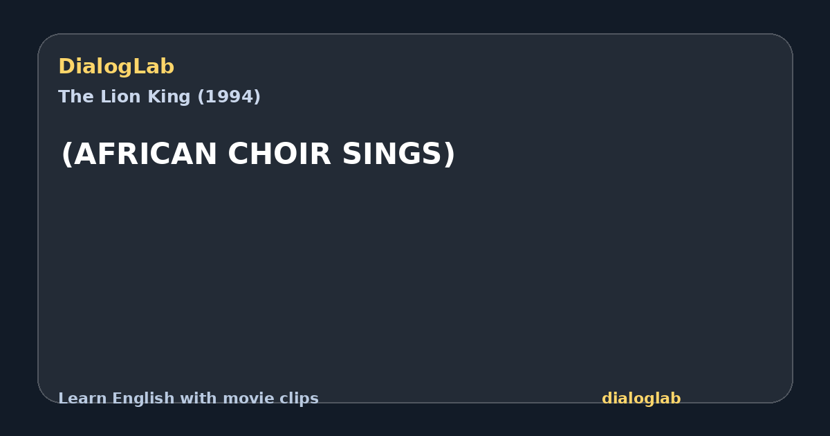 Share card for (AFRICAN CHOIR SINGS)