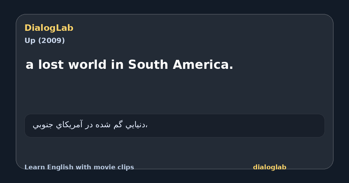 Share card for a lost world in South America.