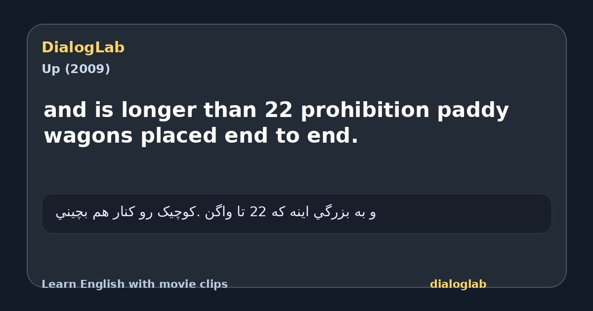 Share card for and is longer than 22 prohibition paddy wagons placed end to end.