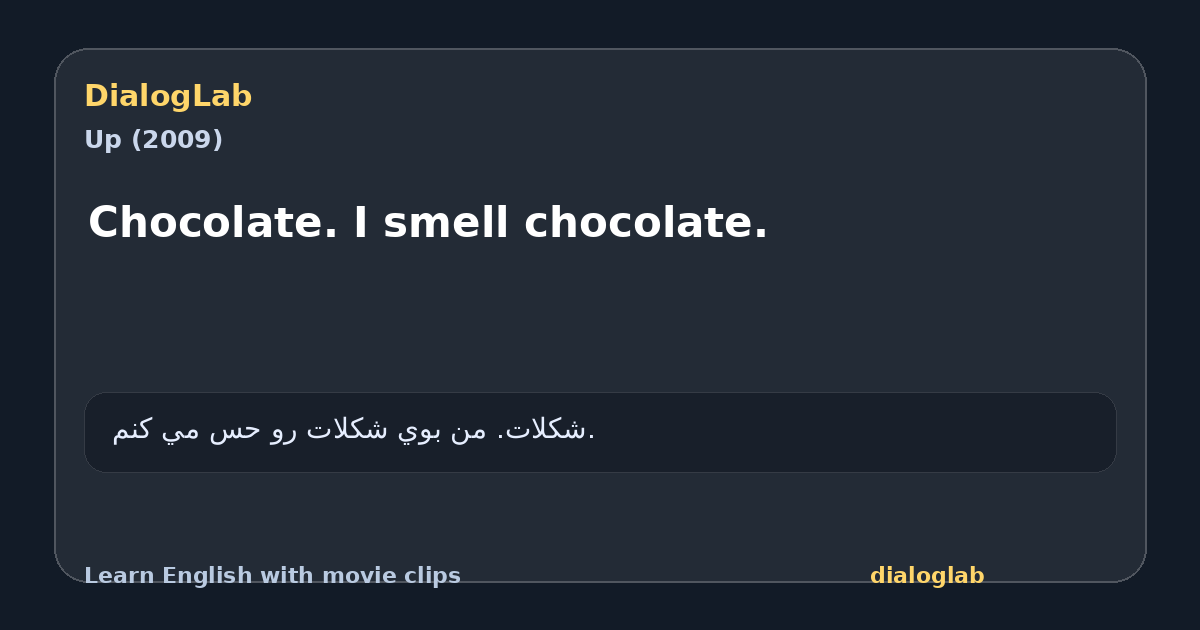 Share card for Chocolate. I smell chocolate.