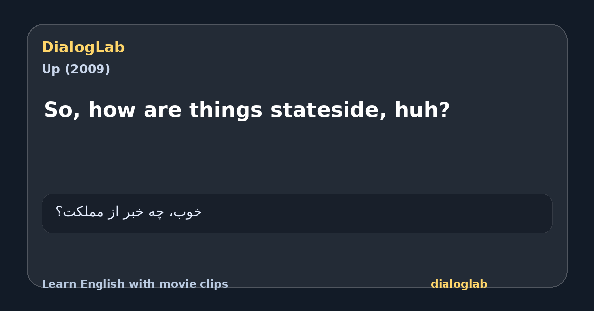 Share card for So, how are things stateside, huh?