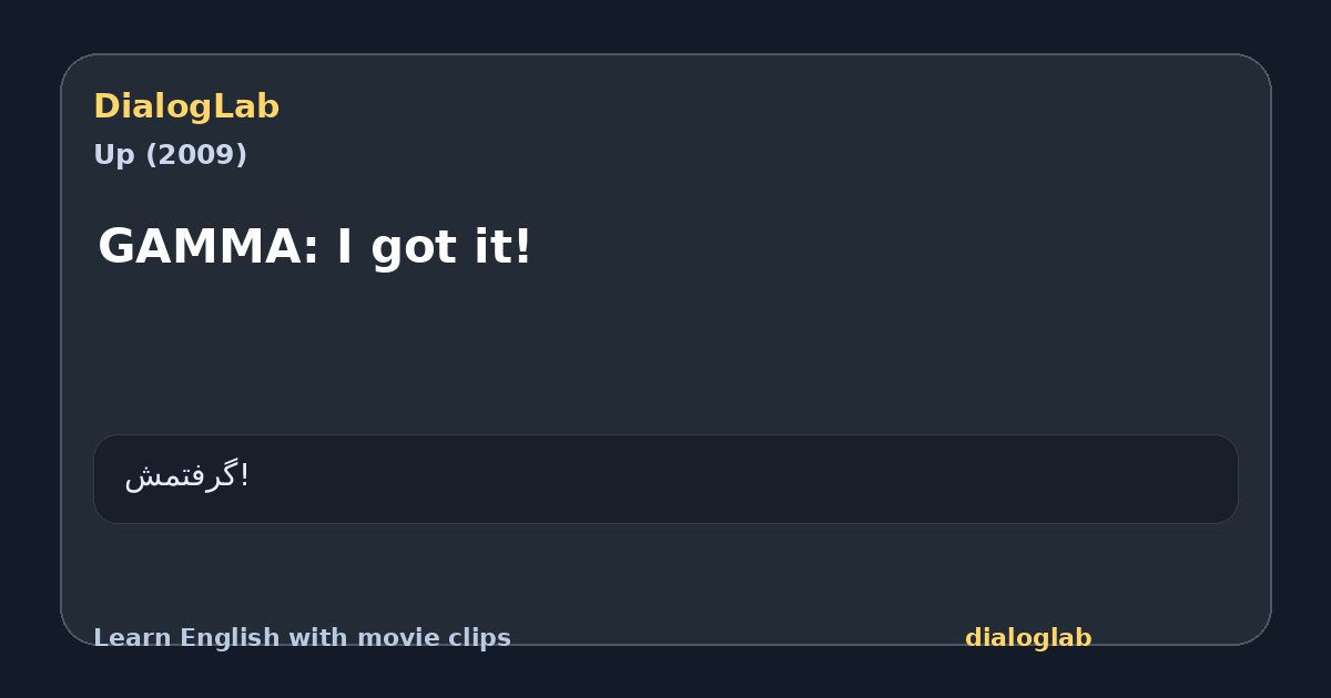Share card for GAMMA: I got it!
