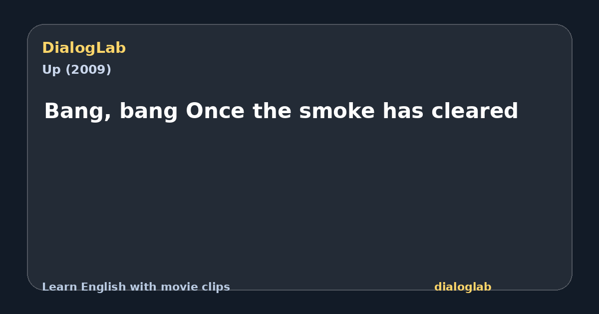 Share card for Bang, bang Once the smoke has cleared