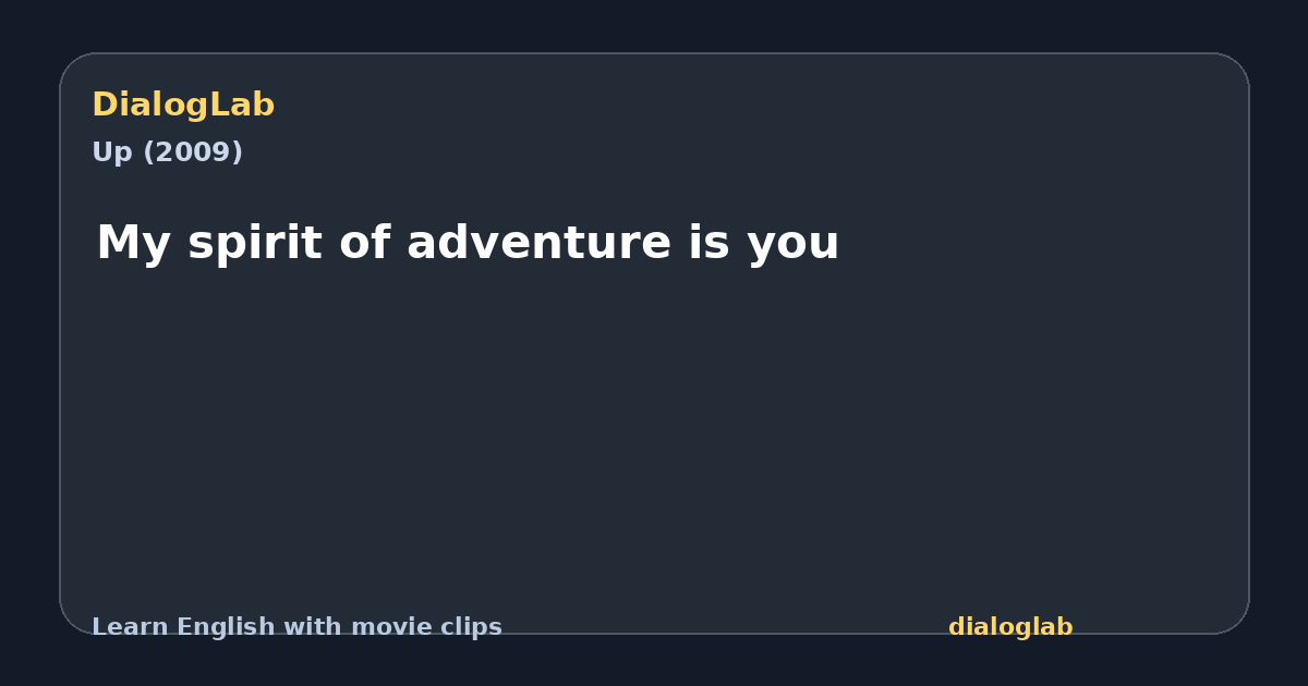 Share card for My spirit of adventure is you