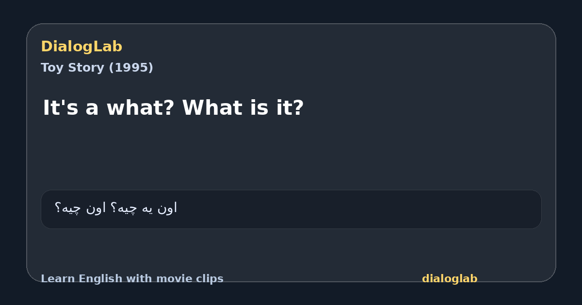 Share card for It's a what? What is it?