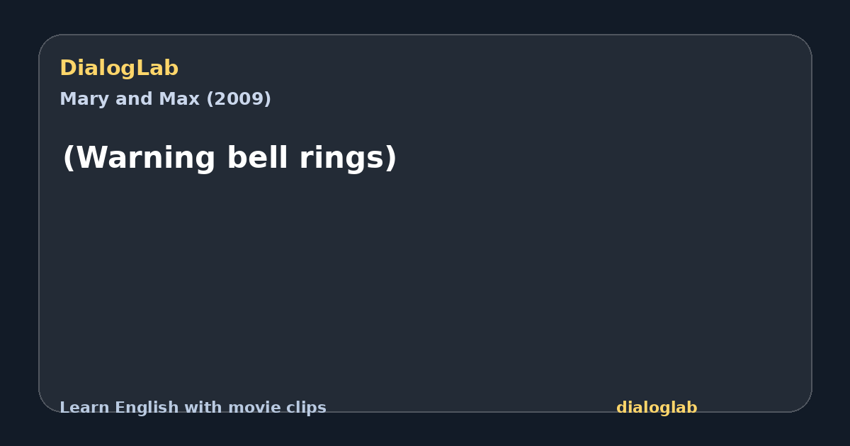 Share card for (Warning bell rings)