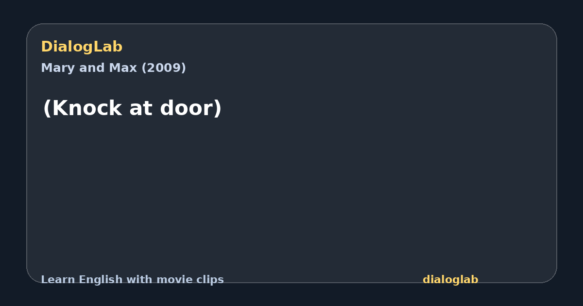 Share card for (Knock at door)