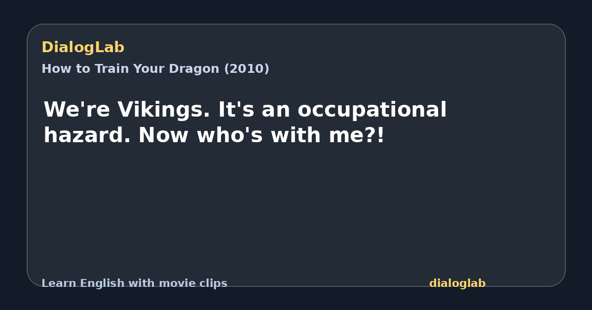 Share card for We're Vikings. It's an occupational hazard. Now who's with me?!