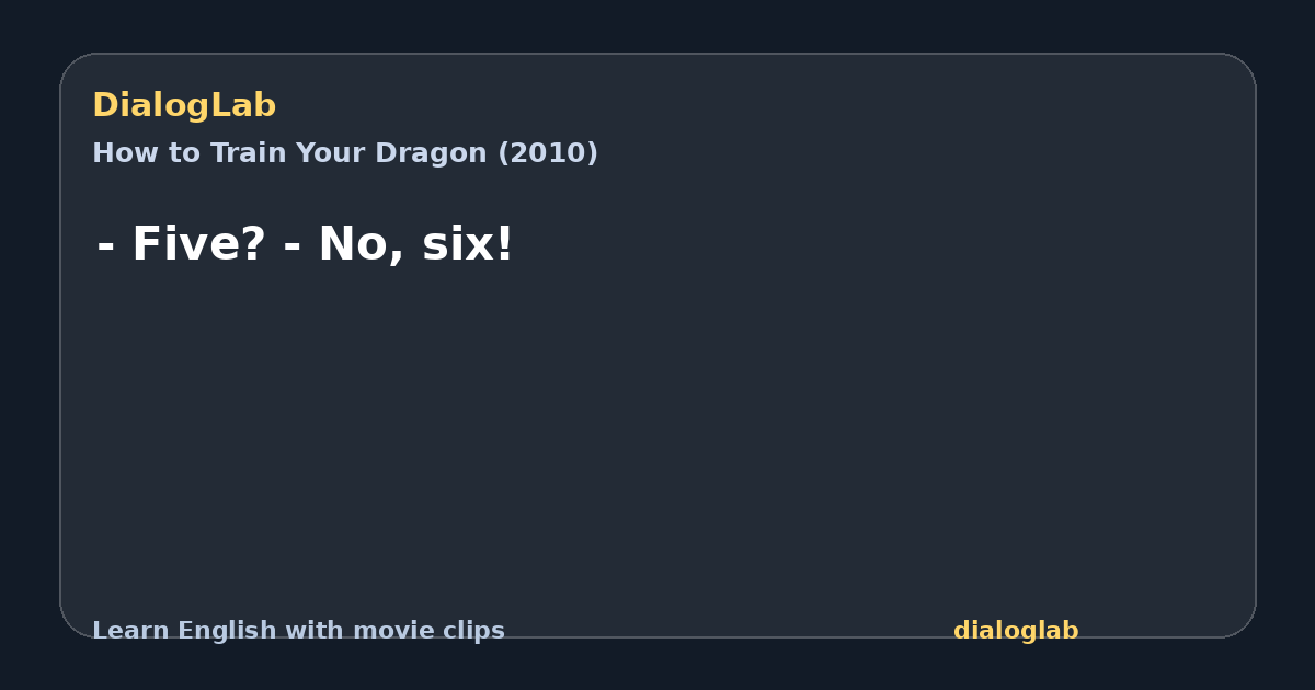 Share card for - Five? - No, six!