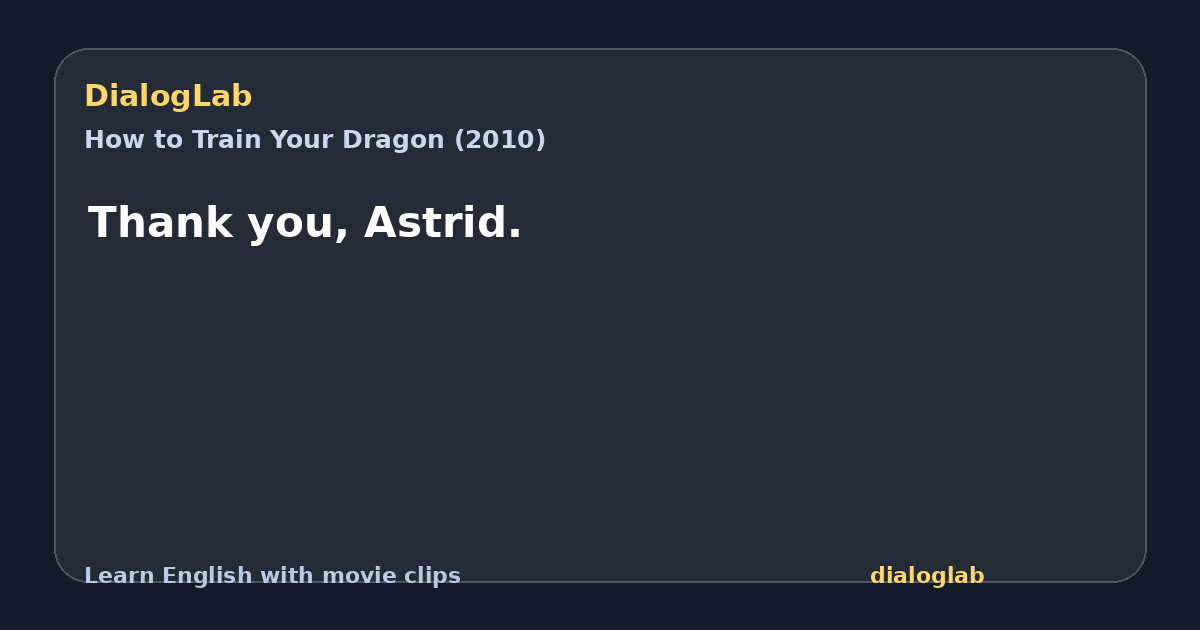Share card for Thank you, Astrid.