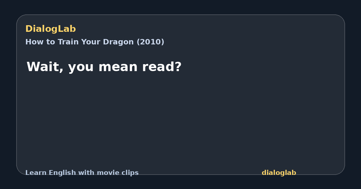 Share card for Wait, you mean read?