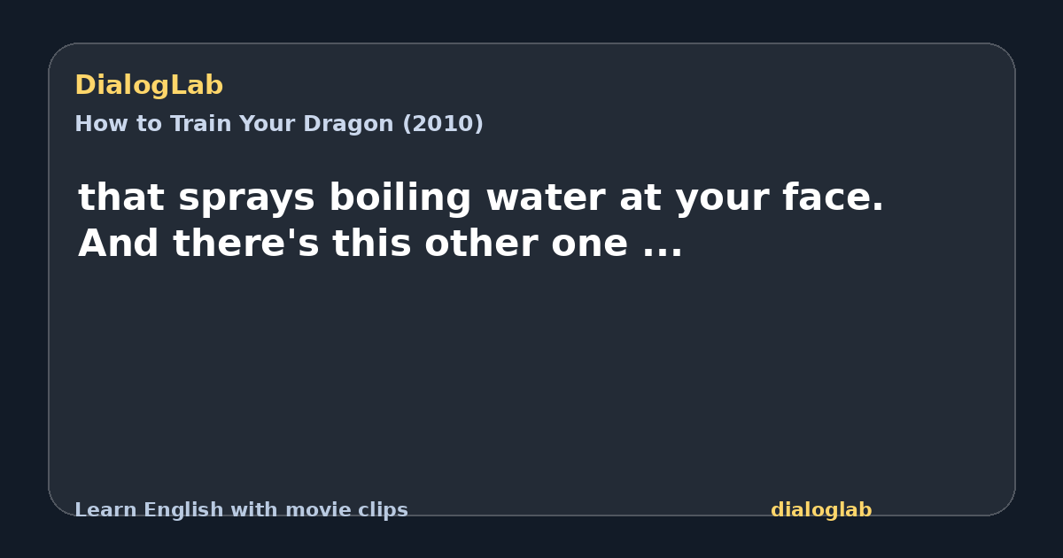 Share card for that sprays boiling water at your face. And there's this other one ...