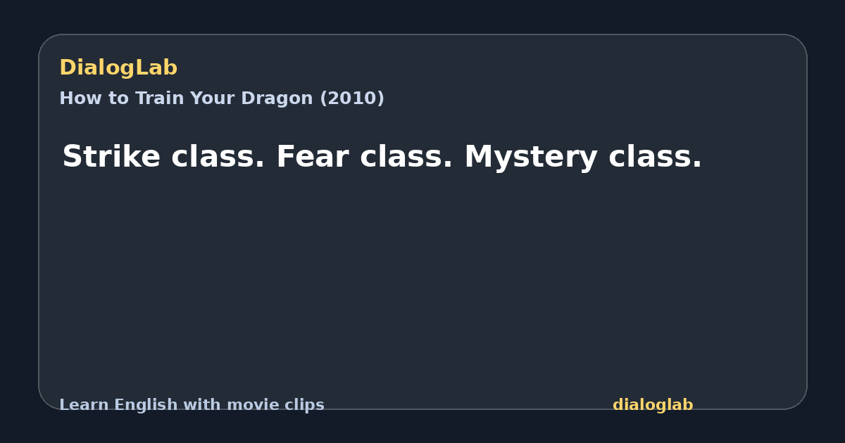 Share card for Strike class. Fear class. Mystery class.