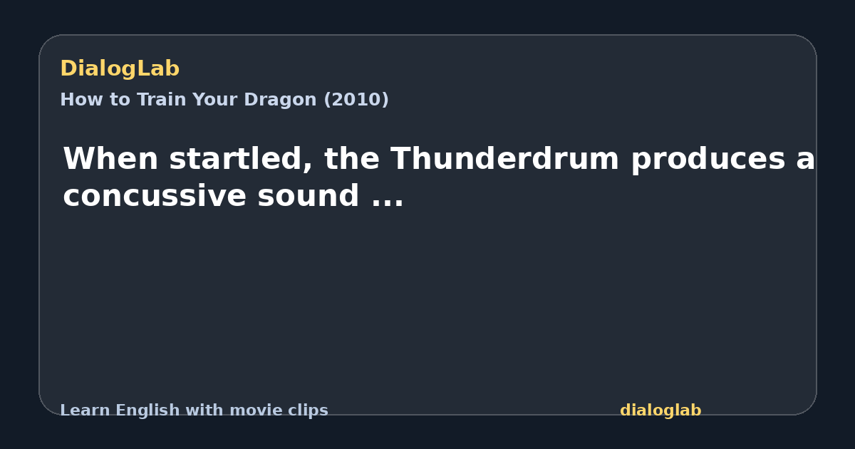 Share card for When startled, the Thunderdrum produces a concussive sound ...