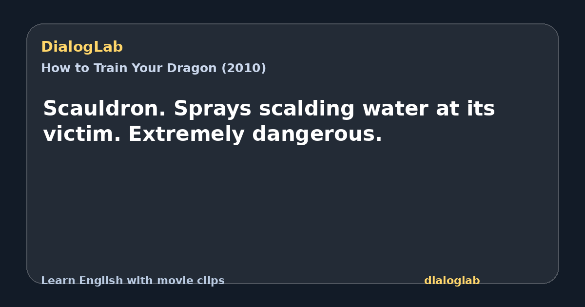 Share card for Scauldron. Sprays scalding water at its victim. Extremely dangerous.