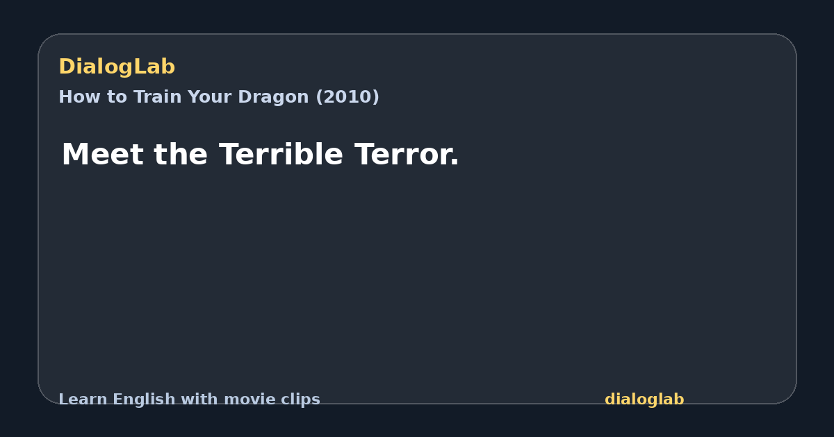 Share card for Meet the Terrible Terror.