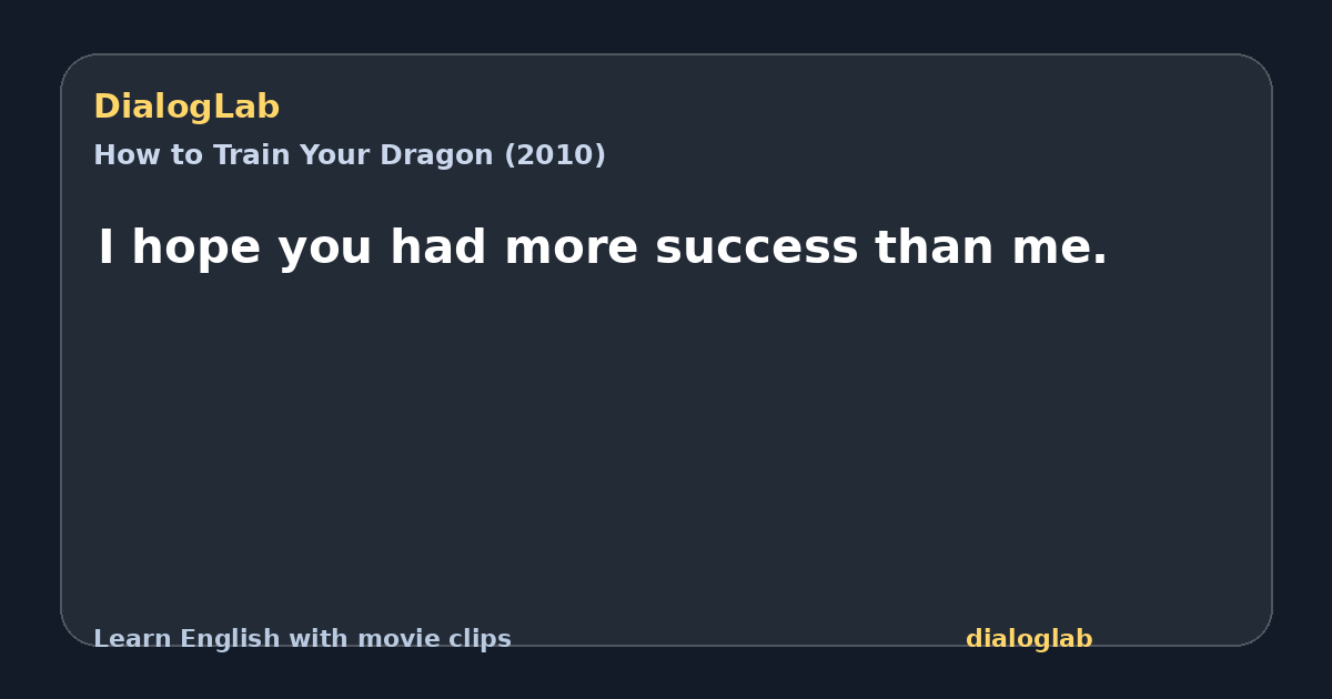 Share card for I hope you had more success than me.