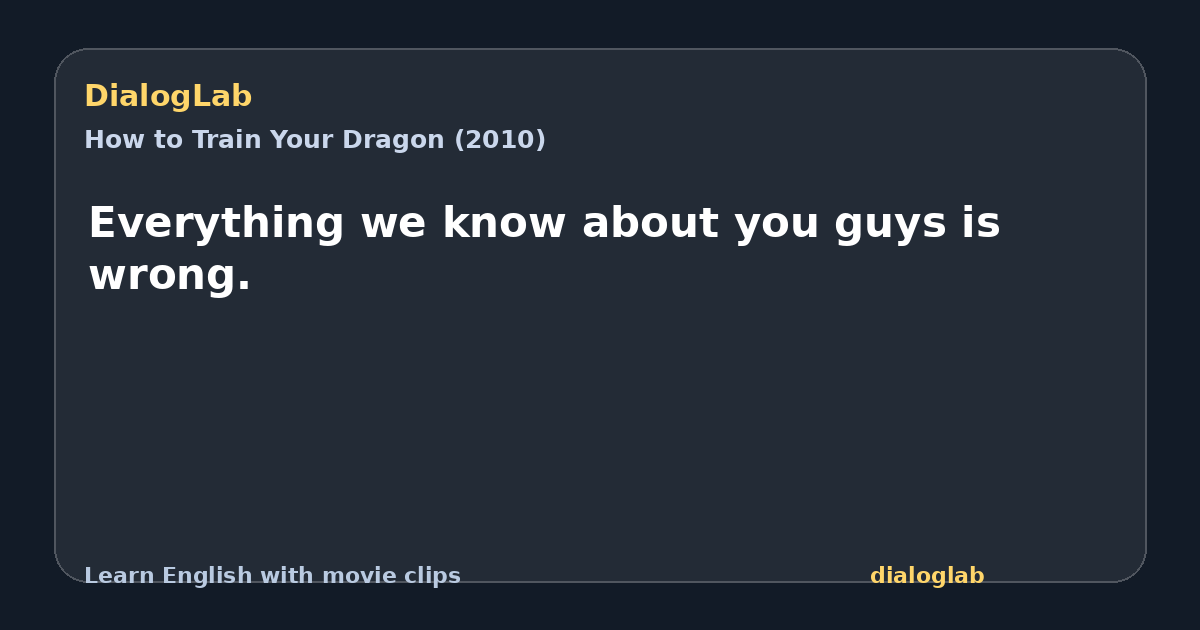 Share card for Everything we know about you guys is wrong.