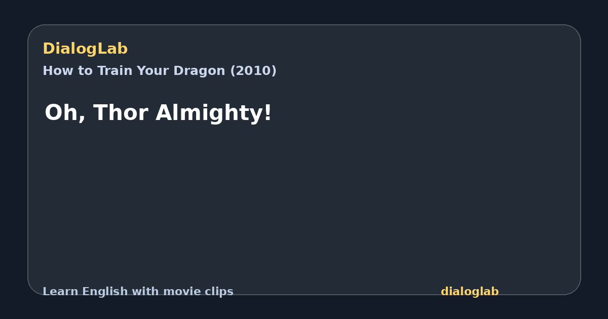 Share card for Oh, Thor Almighty!