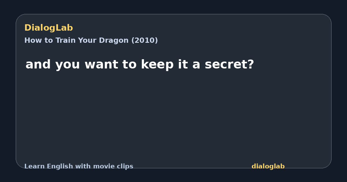 Share card for and you want to keep it a secret?