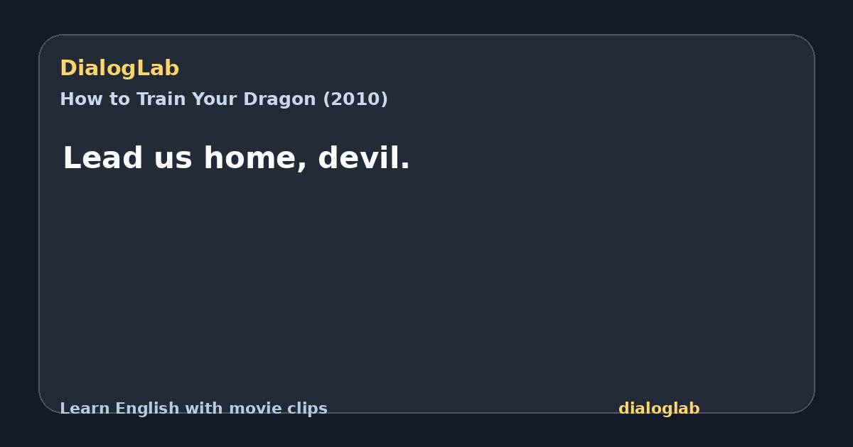 Share card for Lead us home, devil.