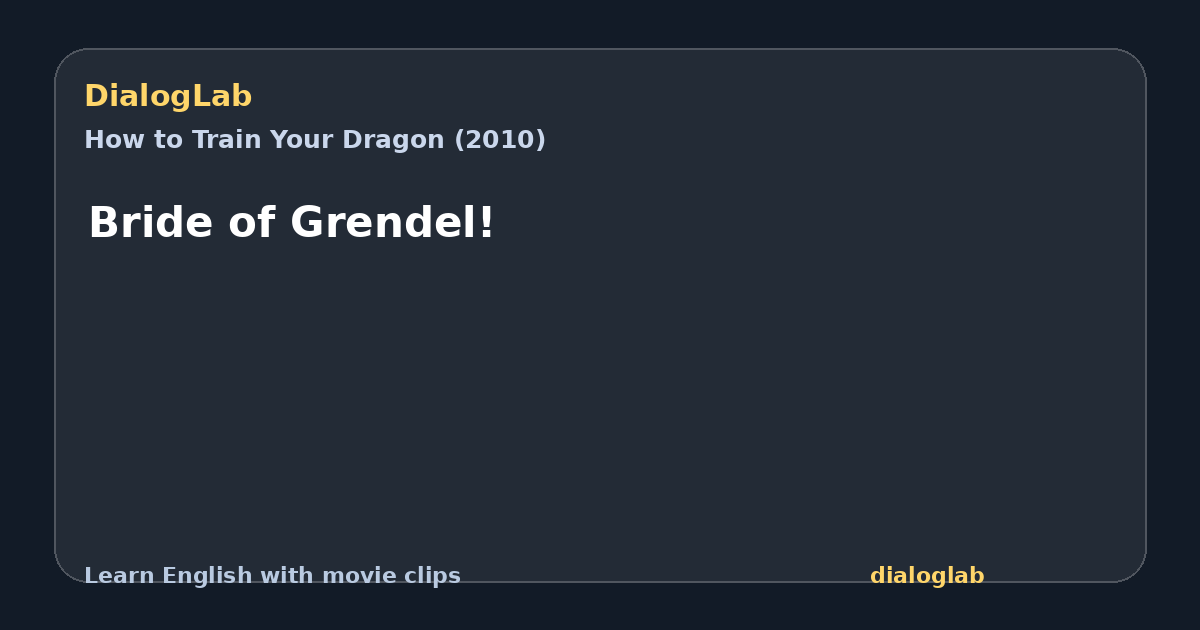 Share card for Bride of Grendel!
