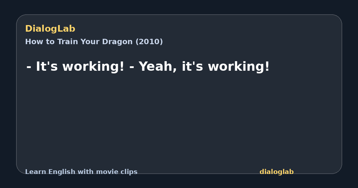 Share card for - It's working! - Yeah, it's working!