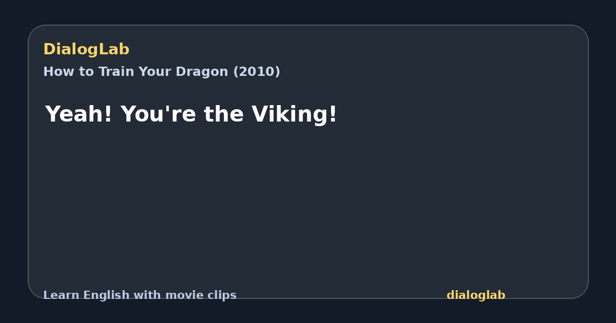 Share card for Yeah! You're the Viking!