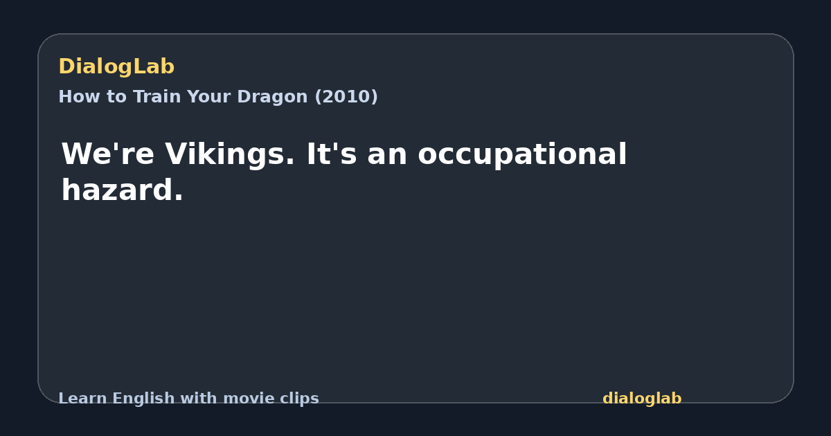 Share card for We're Vikings. It's an occupational hazard.