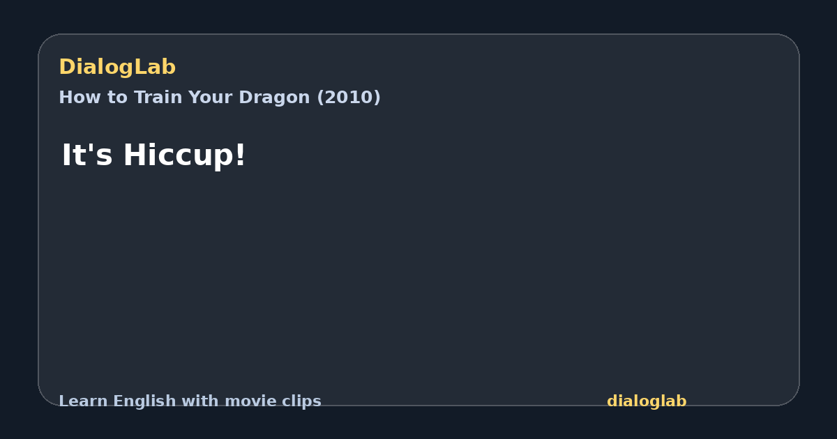 Share card for It's Hiccup!