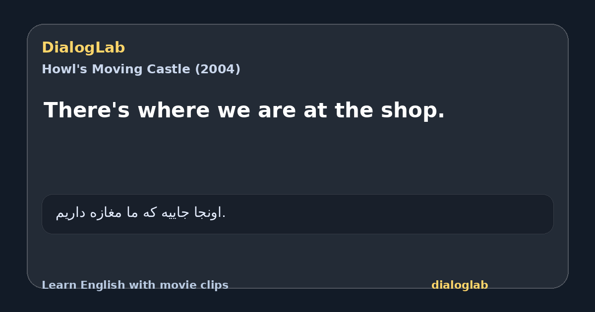 Share card for There's where we are at the shop.