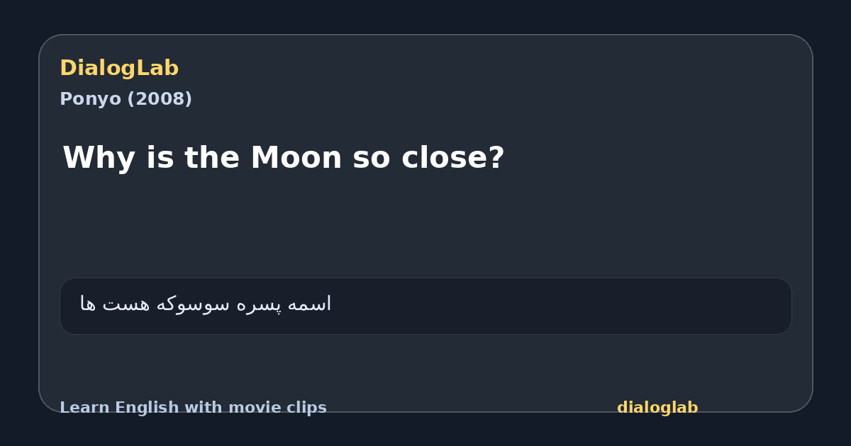 Share card for Why is the Moon so close?