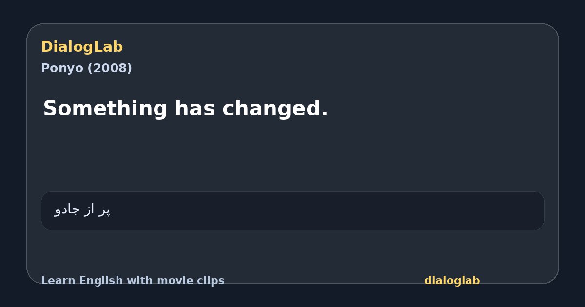 Share card for Something has changed.