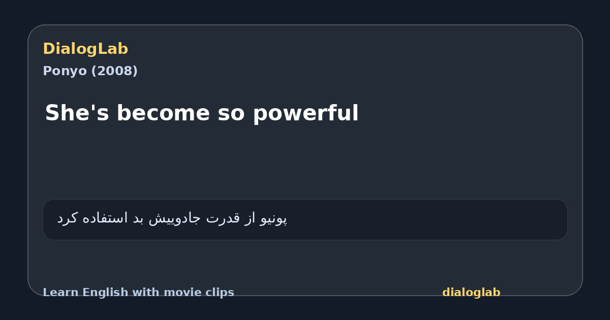 Share card for She's become so powerful