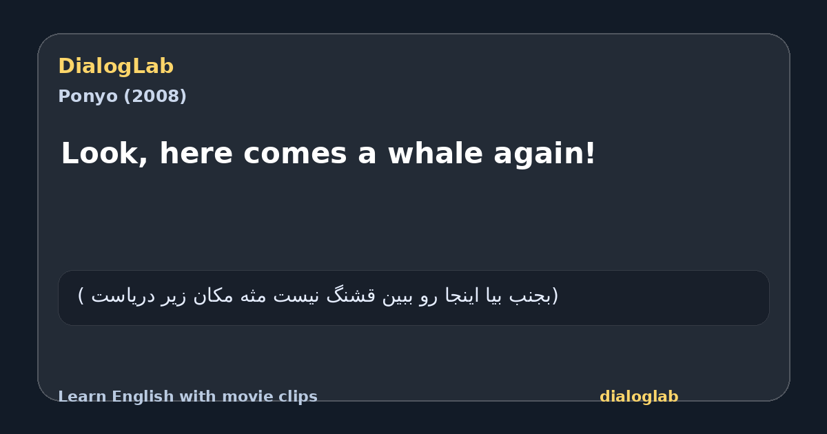 Share card for Look, here comes a whale again!