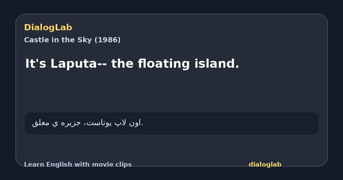 Share card for It's Laputa-- the floating island.