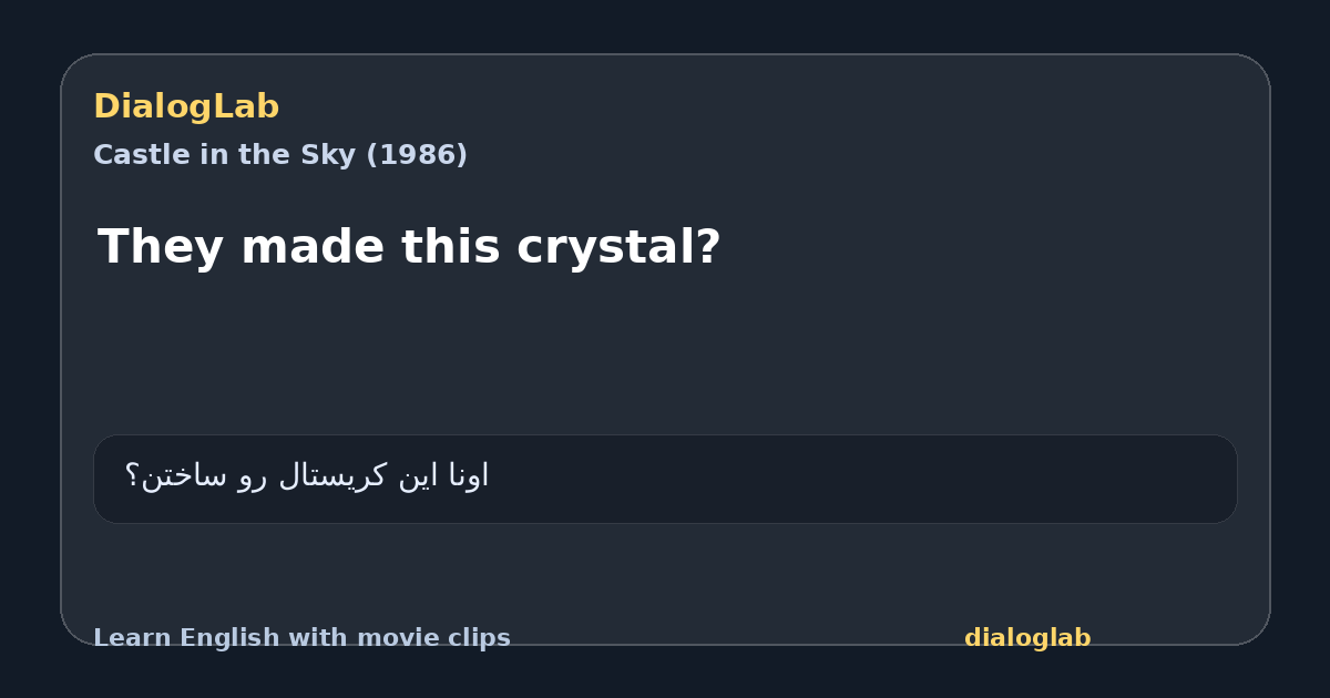 Share card for They made this crystal?