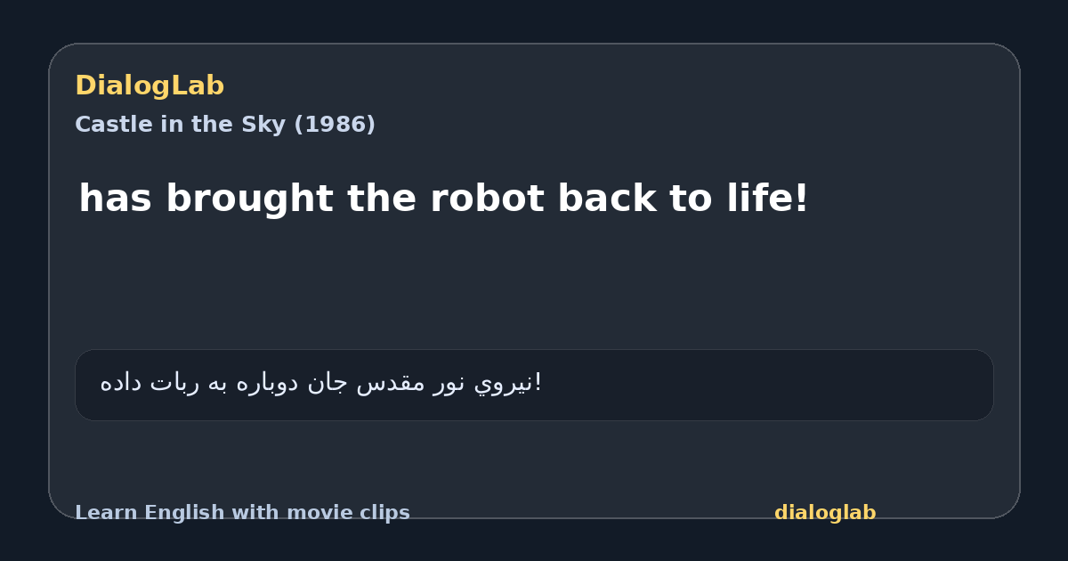Share card for has brought the robot back to life!