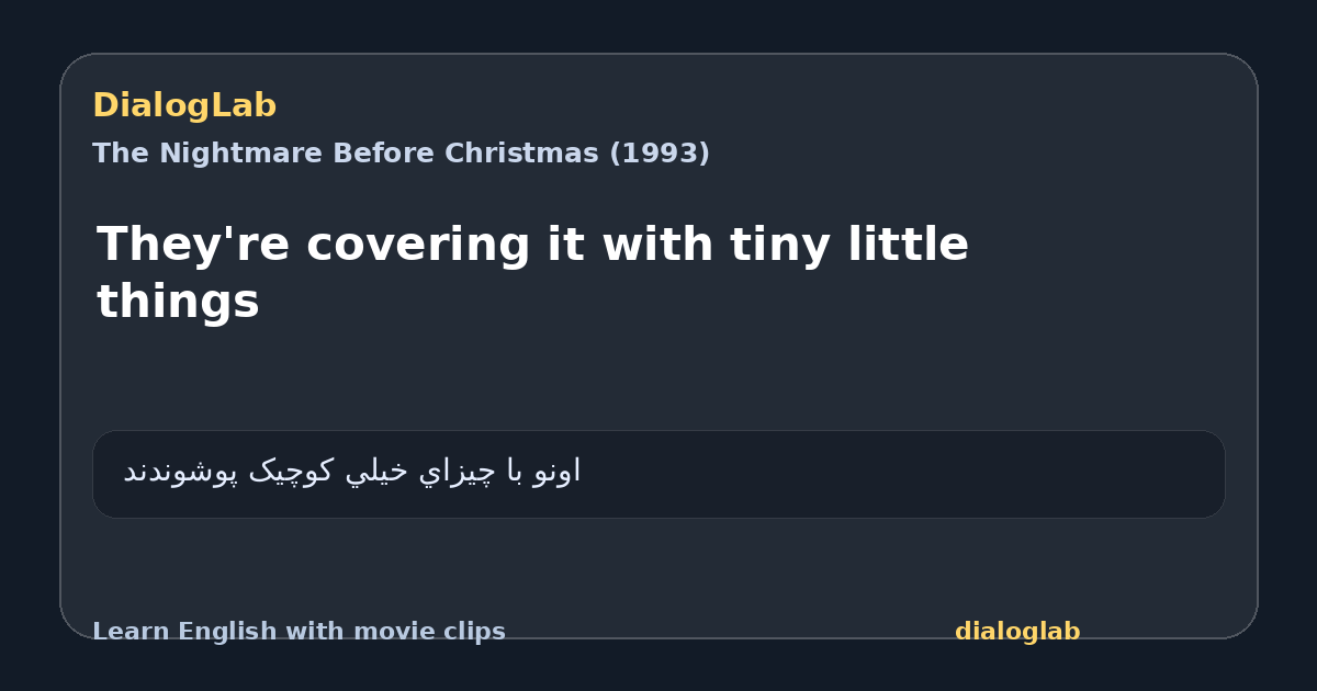 Share card for They're covering it with tiny little things